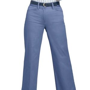 Lands' End Fit 2 Mid Rise Wide Leg Blue Chinos NWT